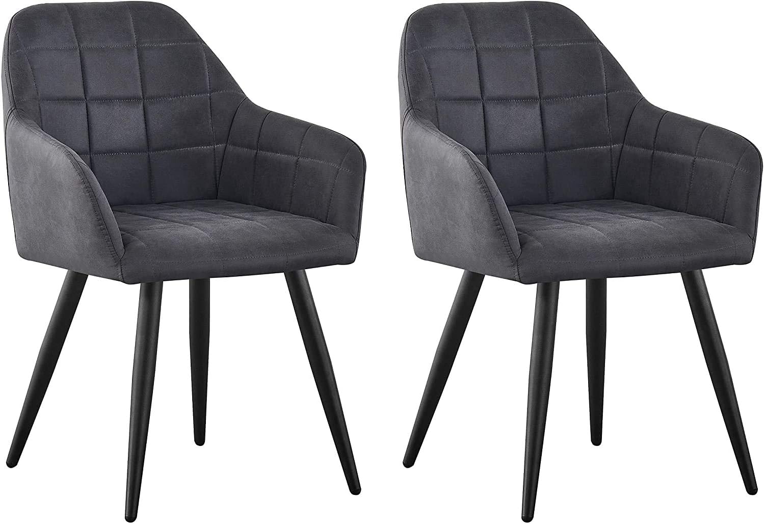 MCCDirect 2x Faux Matte Suede Leather Dining Chairs Accent Chairs home