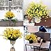 6Pack Artificial Flower Fake Yellow Daffodils Greenery Shrubs Plants Plastic Bushes Indoor Outside Decor