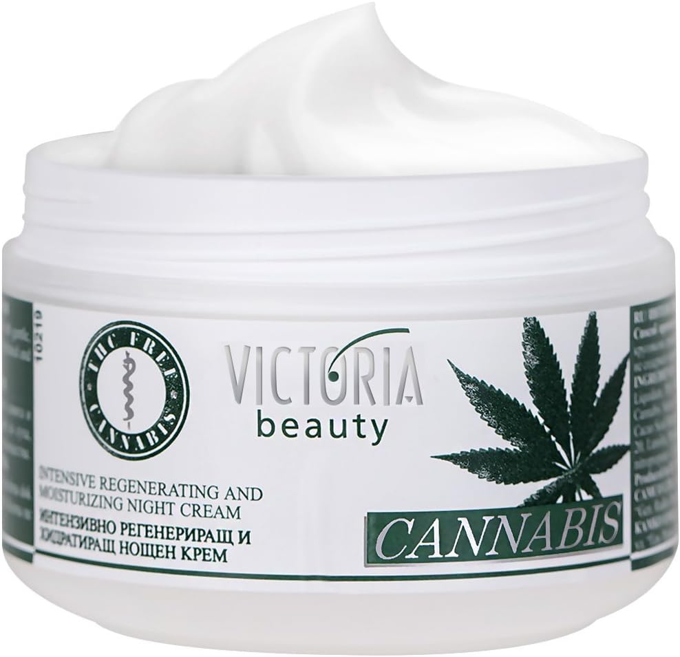 Cannabis Extract Night Face Cream Natural Intensive Cream with Hemp
