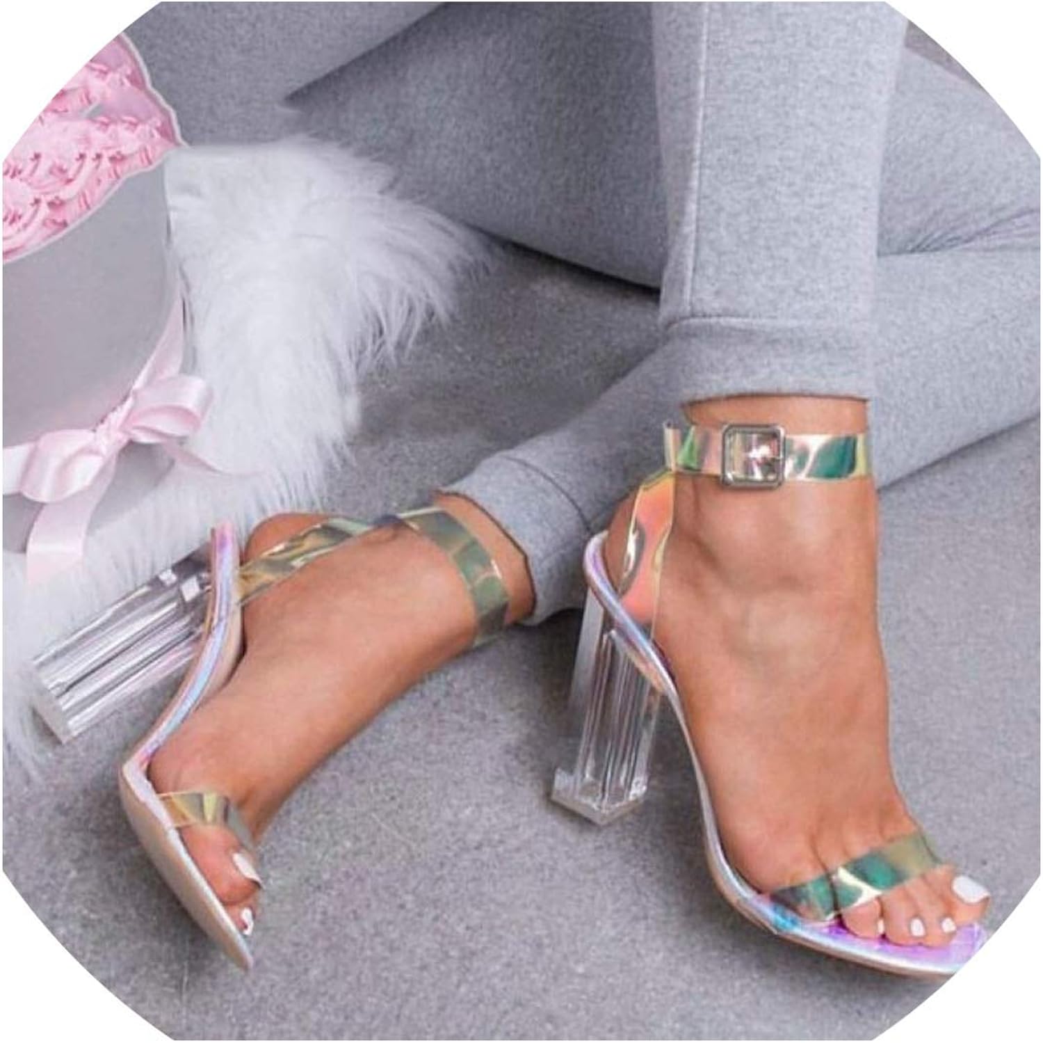 clear heels celebrity