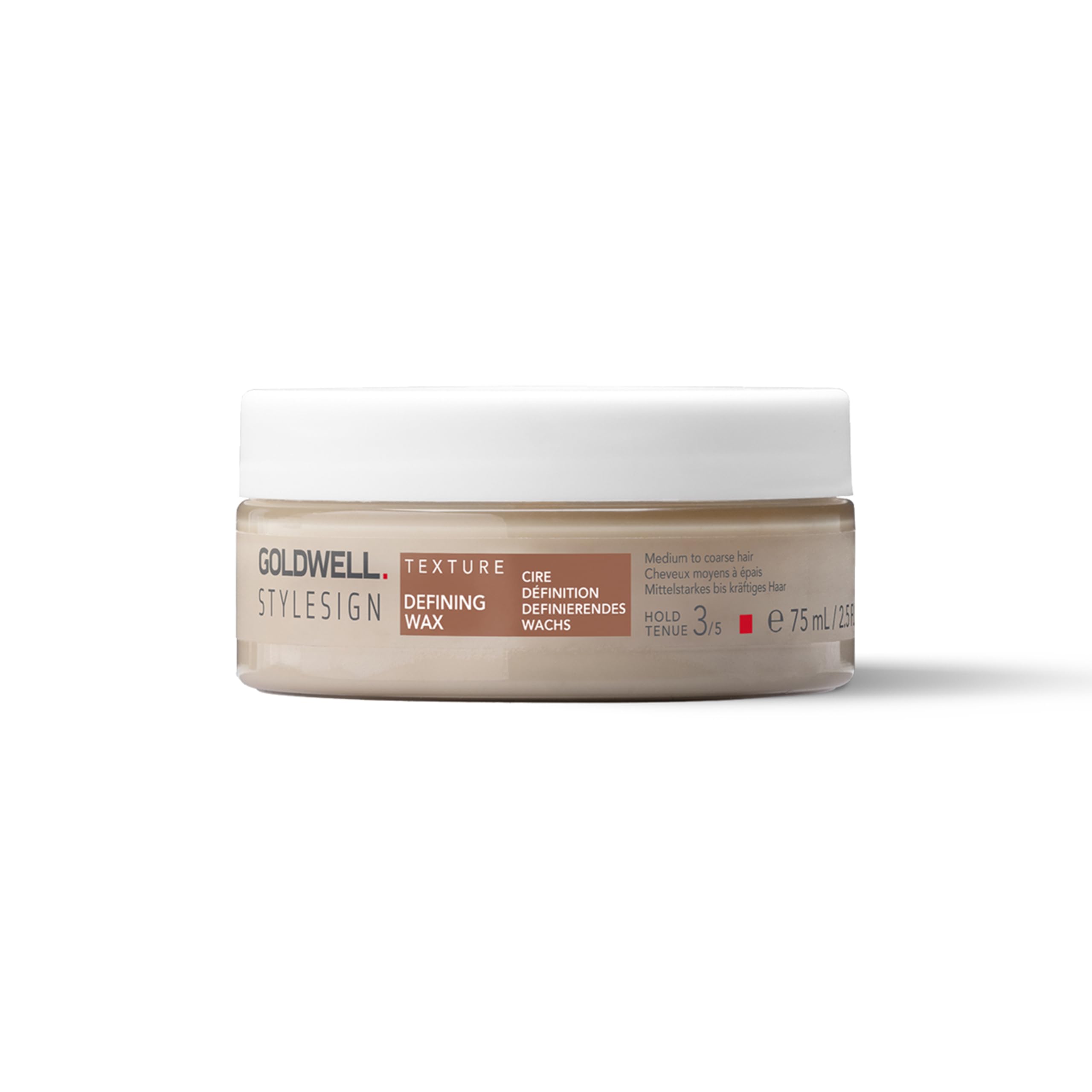 Goldwell StyleSign Defining Wax, For Medium to Coarse Hair, Lasting Control & High Shine, Humidity & Frizz Resistance up to 72h, Vegan, 75ml