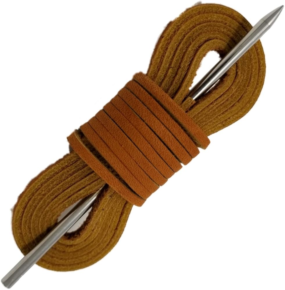 Boat Shoe Laces Leather By TOFL (Tan): Shoes