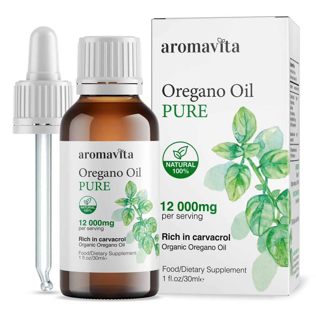 100% Pure Greek Oregano Oil Food Grade Quality. Certified. (1 FL.OZ/30ML) by Aromavita