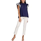 Mud Pie Womens Mud Pie Women's Angie RIC Rac Top