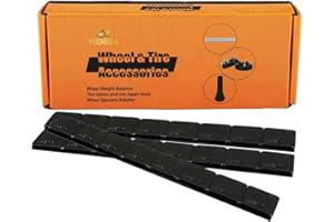 EOTH 1/2 oz（0.5oz） Black Adhesive Wheel Tire Weights, 72 oz Pack（144PCS） Suitable for Cars, Trucks, Off-Road Vehicles and Mot