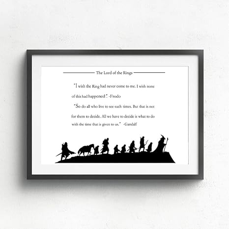 Wadpj Le Seigneur Des Anneaux Citation Mur Art Impression Sur Toile Affiche Anneaux Impression Sur Toile Image Salon Decor A La Maison 50x70cmx1 Pcs Sans Cadre Amazon Fr Cuisine Maison