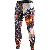 LAFROI Men's Quick Dry Cool Compression Fit Tights Leggings Waistband-YSK08