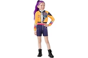 Childrens Demon Cosplay Zoey Rumi Mira Kids Costumes Halloween Dress Up Outfit Set 3-12Y