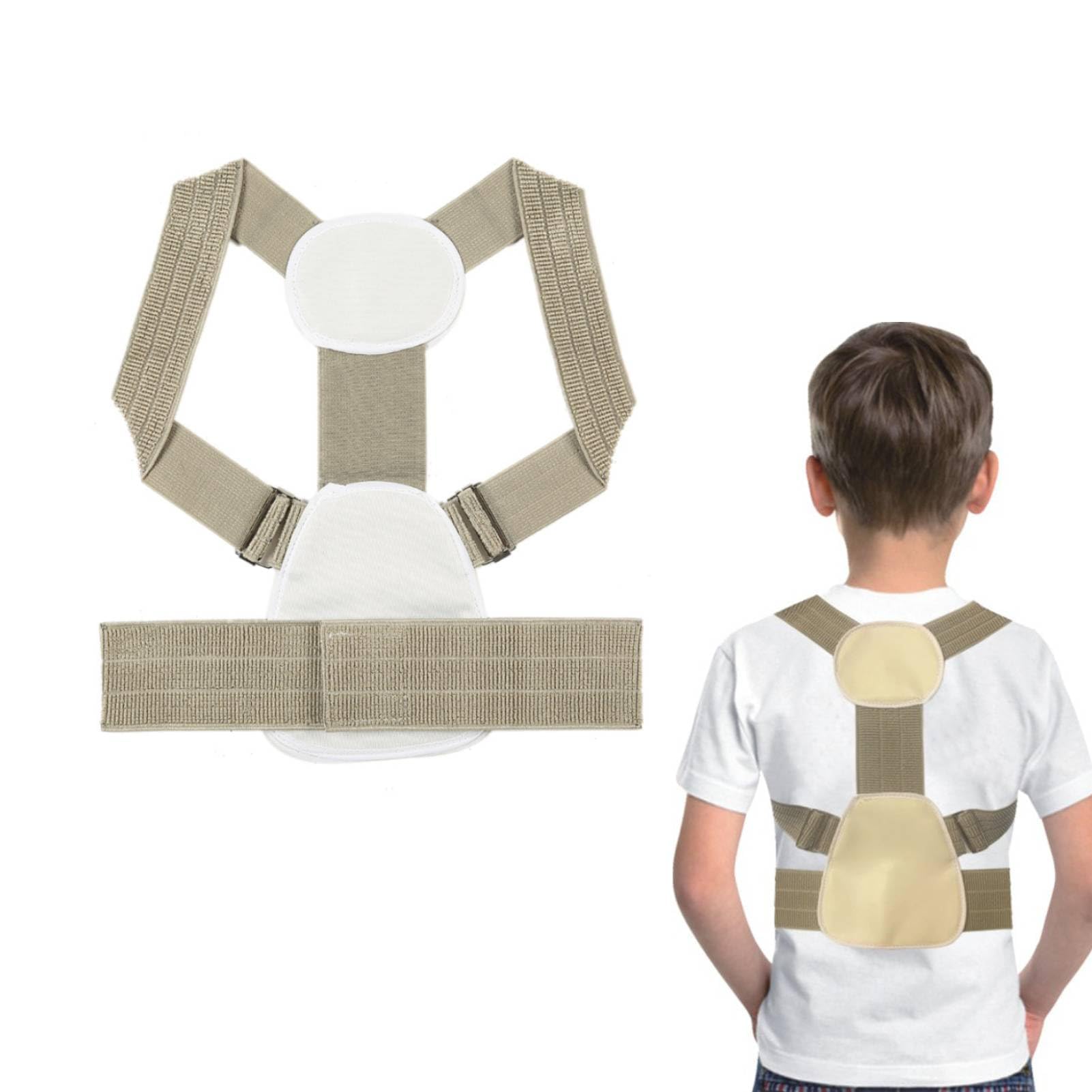 Agatige Posture Corrector for Kids Children, Adjustable Hunchback Prevention Back Straightener Spinal Lumbar Support Brace Belt for Shoulder & Back Support