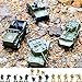 Fycooler Die-cast Military Vehicles,4 Pack Assorted Alloy Metal Army Vehicle Models Car Toys