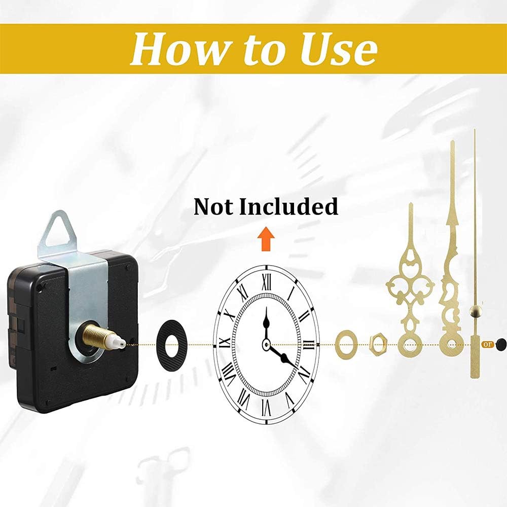 Quartz Clock Movement Replacement Long and Short Shaft Wall Clock