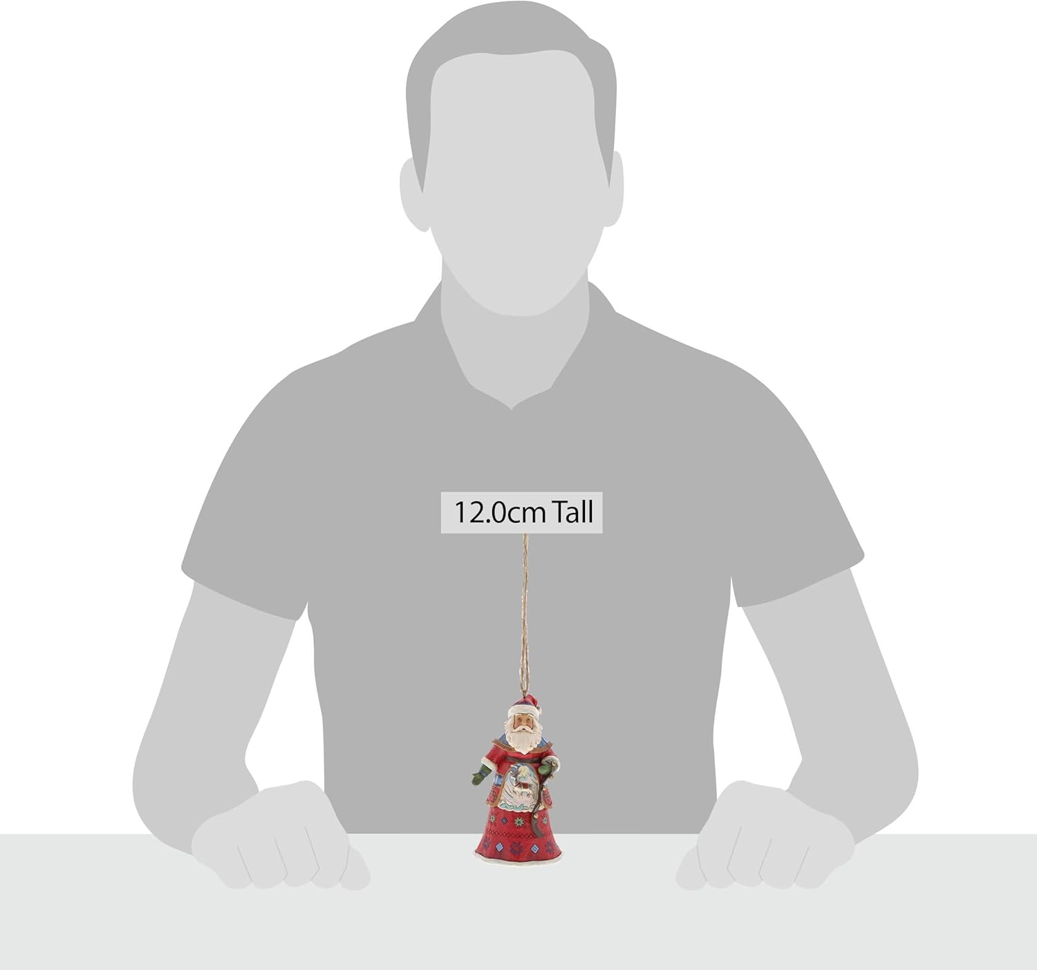 Heartwood Creek Santa With Strap Hanging Ornament, Multi-colour - Image 4