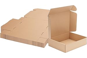 MEBRUDY 13x10x3 Inches Shipping Boxes Pack of 25, Small Corrugated Cardboard Box for Mailing Mailer Packing, Brown