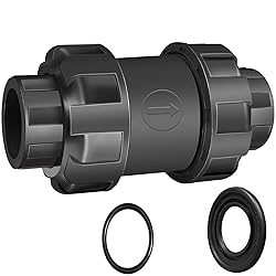 FANOVO 1-1/2 inch PVC Spring Union Check Valve with
