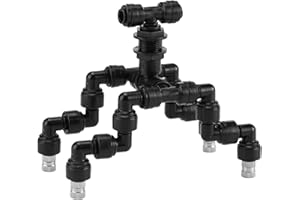 ACBungji Four Head Reptiles Nozzle Fogger 360 Degree Adjustable Spray Cooling System Misting Nozzles Reptile for Rainforest