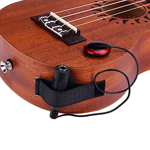 Aviat Acoustic Guitar Pickup, Piezo Contact Microphone Transducer Acoustic Piezo Contact Microphone Pickup for Guitar Violin Mandolin Ukulele [Ship from USA Directly] (Black) - Thumbnail 6