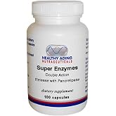 Healthy Aging Nutraceuticals Super Enzymes Double Action Release With Pancrelipase 100 Capsules