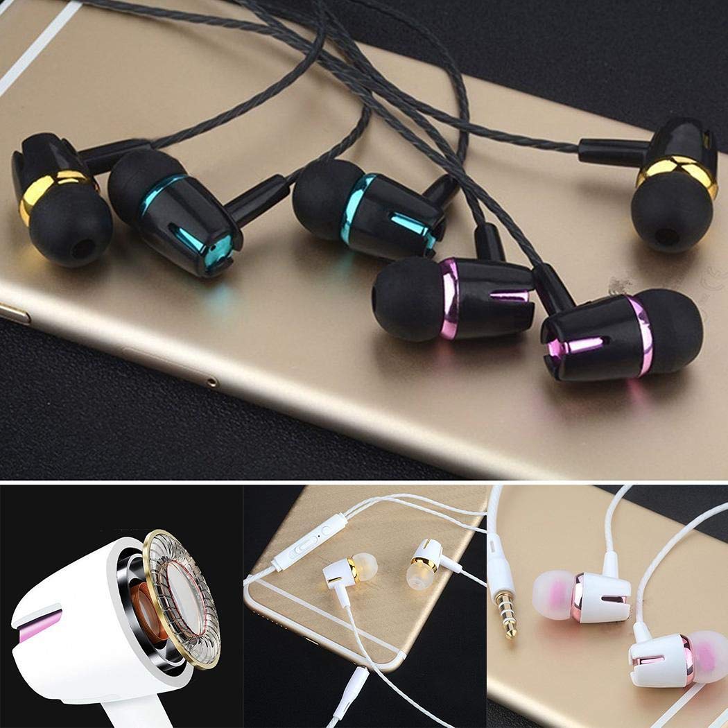 Hello22 3.5mm In-ear Earphones with Mic and Volume Control, Wired Stereo Headphones Earbuds Headset