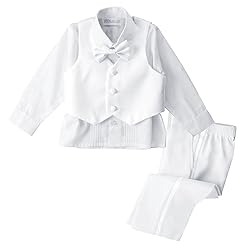 Spring Notion Baby Boys' White Classic Fit Tuxedo