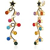 Christmas Clip on Earrings for Women Christmas Light Bulb Clip on Dangle Earrings Hypoallergenic Non-Pierced Holiday Earrings Xmas Clip-on Earrings Jewelry Gifts for Women Teen