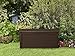 Keter 211359 Borneo 110 Gal. Plastic Outdoor Patio Storage Container Deck Box & Gar, Brown (Renewed)