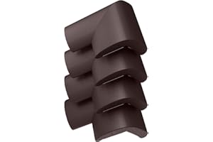 Soft Corner Guards by Skyla Homes - Squishy Protectors from Sharp Furniture Edges - Multipurpose High Resistant 3M Adhesive - Baby Proofing Protector Guard for Table Edge Child Safety (4 Count, Brown)