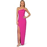 Adrianna Papell Womens Knit Crepe Strapless Gown