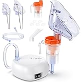 Compression Nebulizer for Adults and Kids, Nebulizer Machine for Breathing Treatment with 2 Masks & Mouthpiece, Adjustable Ne