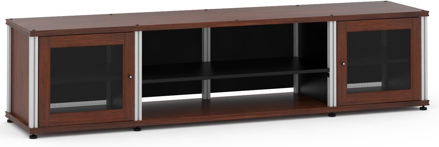 Salamander Designs Synergy Quad Model 248 Cabinet - Walnut with Aluminum Posts