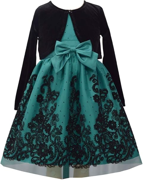 green christmas dress girls