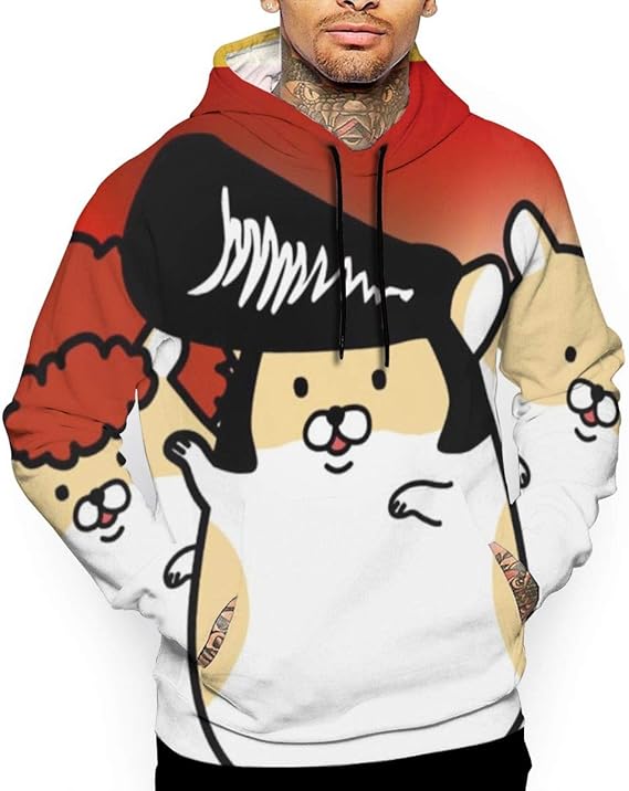 Amazon Co Jp ヤンキーハムスター 1 パーカー メンズ カジュアル 長袖 Tシャツ おしゃれ 春秋冬 着服 面白い 3dプリント トップス プルオーバー スウェットパーカー 男女兼用jh 服 ファッション小物