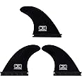 OCEANBROAD Surfboard Fin Thruster 3 Fins for FCS-Based Future-Based Fin Box with Screws Wax Comb Key