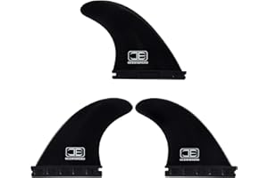 OCEANBROAD Surfboard Fins Thruster 3 Shortboard Fins Tri Longboard Fins with Screws Wax Comb and Key Future/FCS
