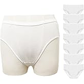 Fuzzleehi Women's Disposable Panties Underwear Travel Panties Pure Cotton Emergencies Panties for Business Trip Travel Hotel Spa Hospital Stays Underpants White Large(7pcs/pk)