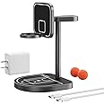 KU XIU X85 3-Point Power Creative 3-in-1 Magnetic Wireless Charging Stand, Wireless Charger with Mini Basketball Hoop for iPhone 16/15/14/13/12 Pro Max, 5W Fast Charging for Apple Watch, AirPods