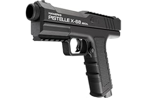 MERCURY RISE Pistelle X-68 .68 Caliber Training Pistol Paintball Gun Marker CO2 Powered 35-50 Joules Factory Production Version (Black)