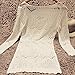 Creabygirls® Women's Sexy Crochet Hollow Out Bikini Cover Up Dress with Belt White