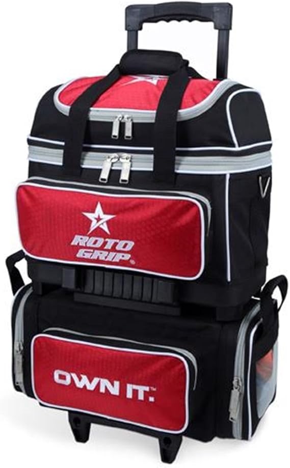 RotoGrip 4 Ball Roller Bowling Bag, Schwarz/Rot Amazon.de Sport