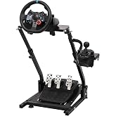 CXRCY Racing Wheel Stand, Adj Height &amp; Foldable for G920 G29 G27 G25 | For Fanatec &amp; Thrustmaster bases. Xbox,PS4,PS5,PC. Wheel &amp; pedals not incl.