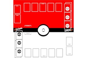 Jedaloke 24" Playmat for Game Cards, 2 Player Gaming Mat Trading Card Game Stadium with Playmat Bag(Multi THK 3mm)