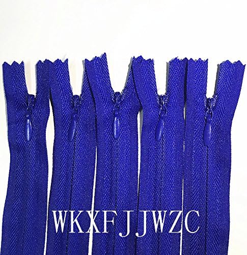 WKXFJJWZC 40pcs Nylon Invisible Zippers Tailor Sewing Tools Garment Accessories 16 Inch Invisible Zippers 20 Color (Deep Blue)
