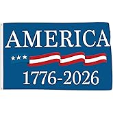 Probsin 250 Anniversary Flag 3x5 Ft Blue America 1776-2026 250th Birthday Patriotic Flag Yard Signs Party Supplies Hanging Decor for Room House Welcome Photo Backdrop with Brass Grommets