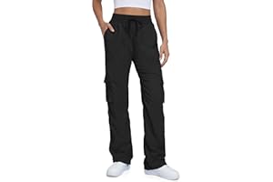 Tapata Womens 28/31/34 Inseam Lightweight Cargo Dance Studio Pants Ruched Petite/Regular/Tall Joggers for Workout Casual