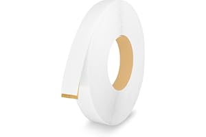 LEYAFLEX White PVC 1 inch x 25 ft Edge Banding Peel and Stick Strong Adhesive Edging Trim Flexible and Durable Veneer for Wood Cabinate Laminate Shelf Restoration