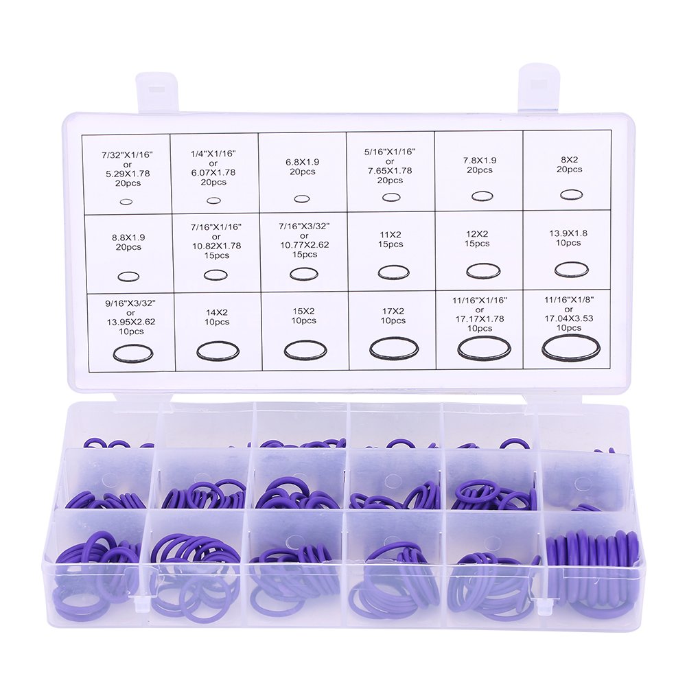 Reminnbor 270p Car Air Conditioning Compressor O-Ring Seal Gasket Seals (Purple)