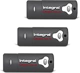 Integral 8GB Crypto-197 256-Bit USB Secure Flash Drive 3-Pack