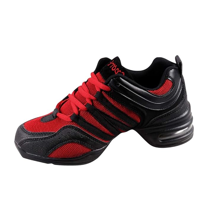 uirend Schuhe Sport Outdoorschuhe Tanzschuhe Damen - Mesh Lace Up Schuh Modern Tanz Jazz Tango Gymnastik Sportschuhe Freizeit
