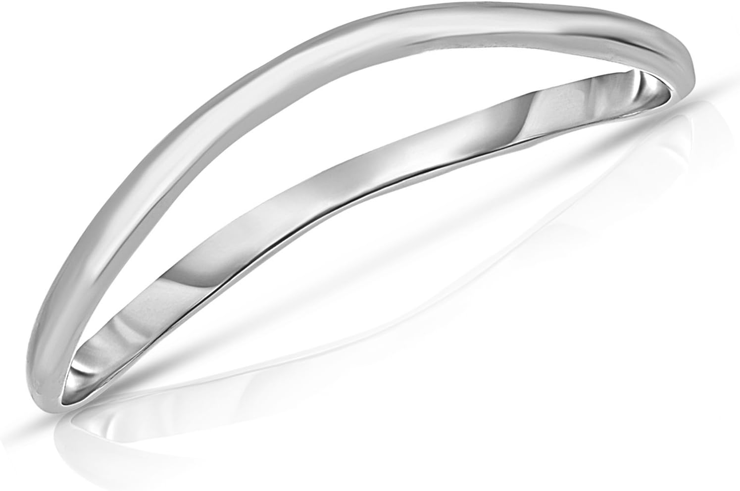 10k Fine Gold Thin Comfort Fit Curved Wave Thumb Ring (1.5mm)