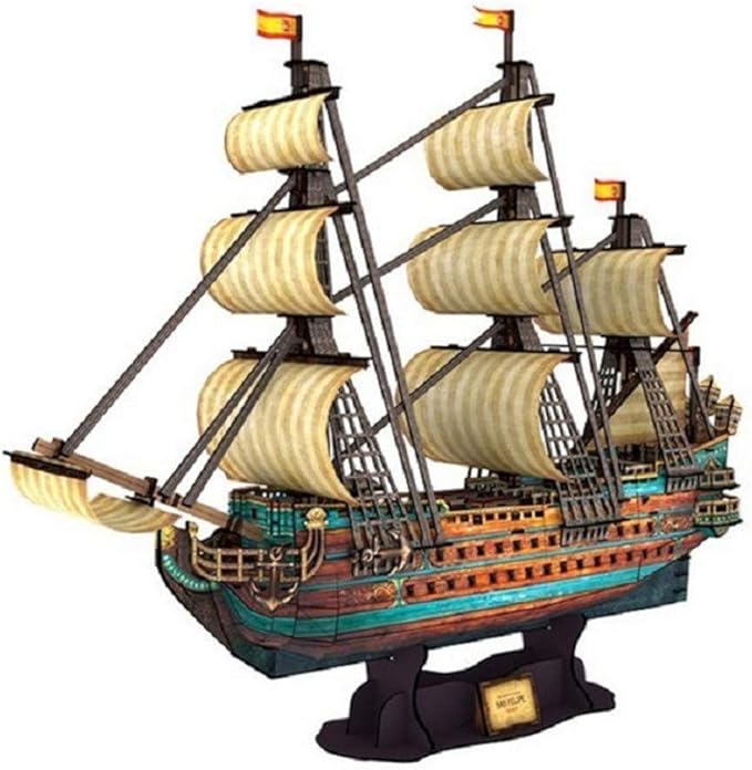 ZGYQGOO 3D Puzzle Boat Model Ship Craft Decor para niños y Adultos 248