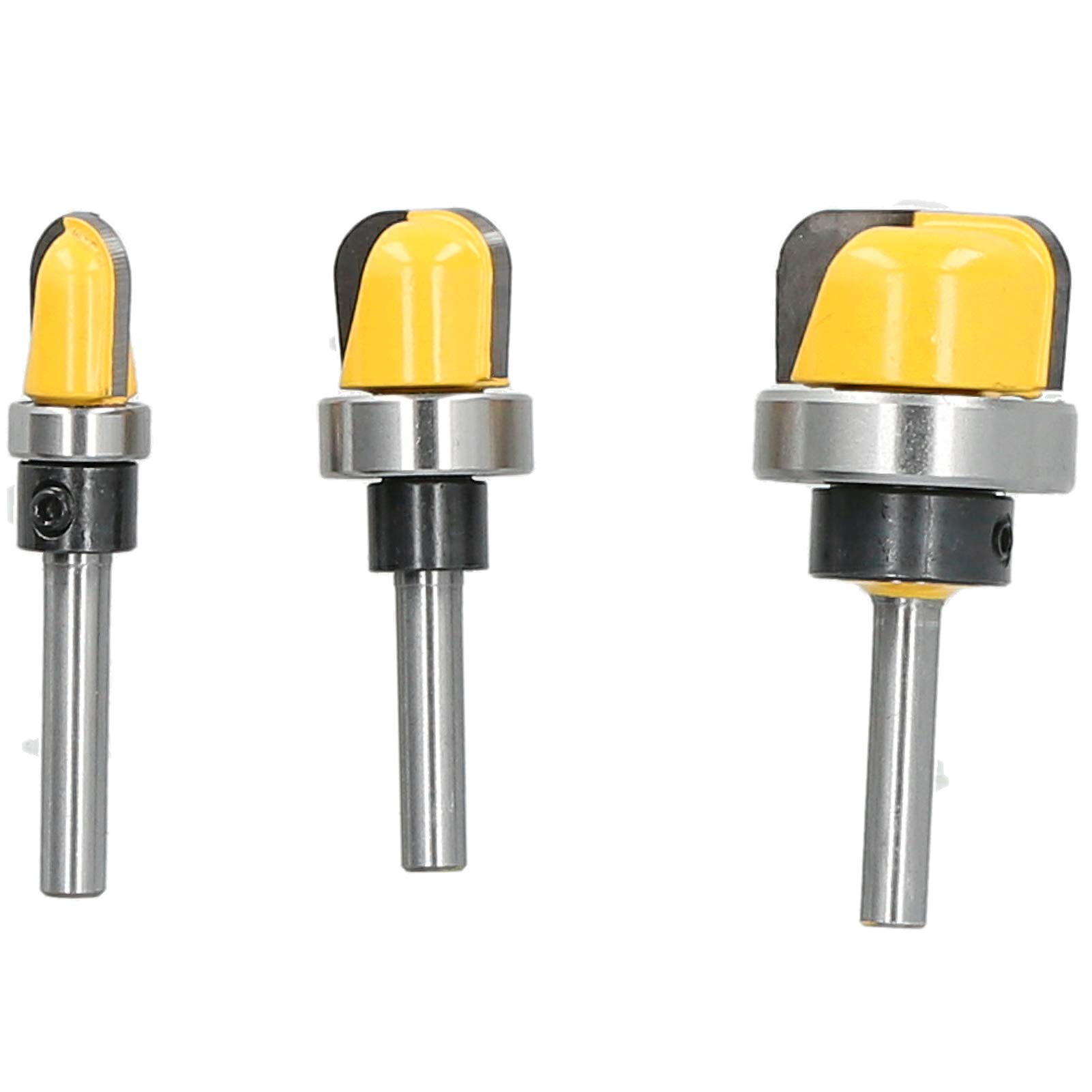 EVTSCAN 3pcs 6mm Shank Router Bit High Strength Wood Working Milling Cutter Tool Set